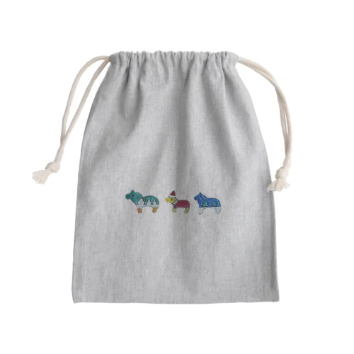 クリスマス★ダーナラホース Mini Drawstring Bag