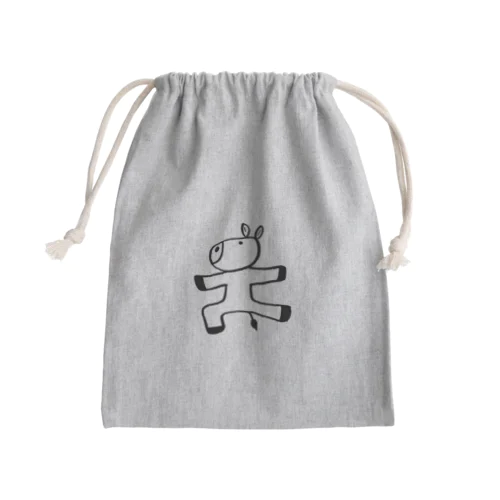 ロバのヨガ・ウォーリア２ Mini Drawstring Bag