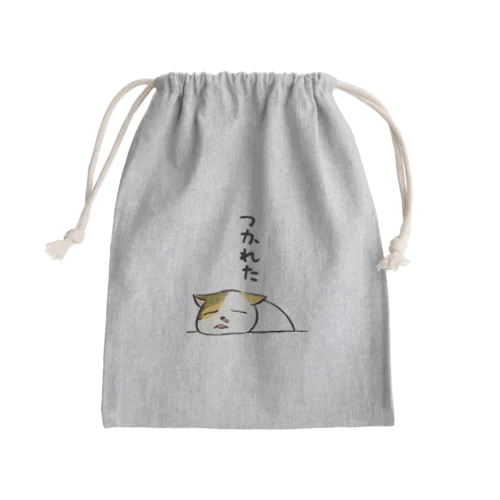 つかれた Mini Drawstring Bag