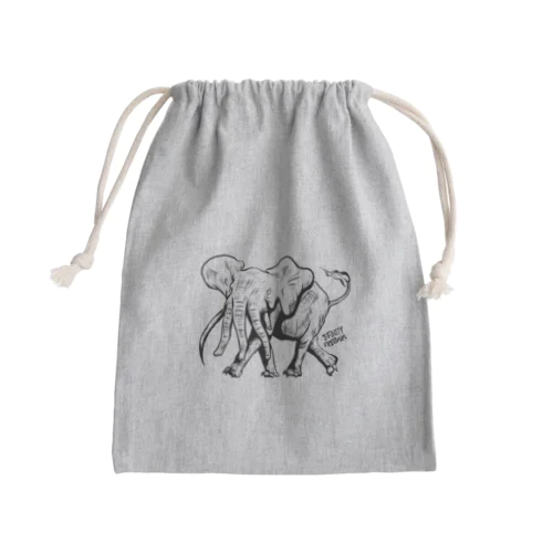 if_elephant_tpr Mini Drawstring Bag