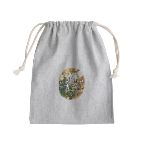 ウサ栗さん食欲の秋です Mini Drawstring Bag
