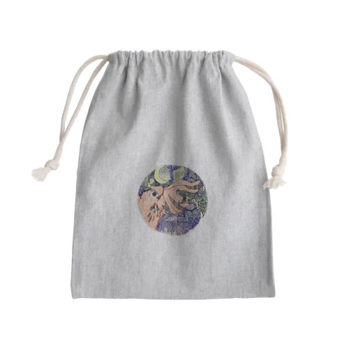 ふくろうとへび Mini Drawstring Bag