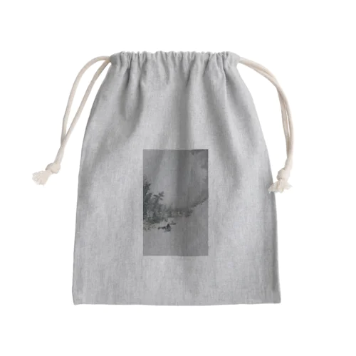 きり鳥　雪まみれ Mini Drawstring Bag