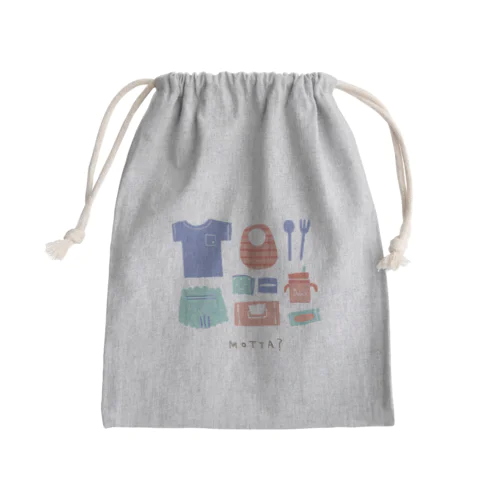 忘れ物ない？ Girl Mini Drawstring Bag