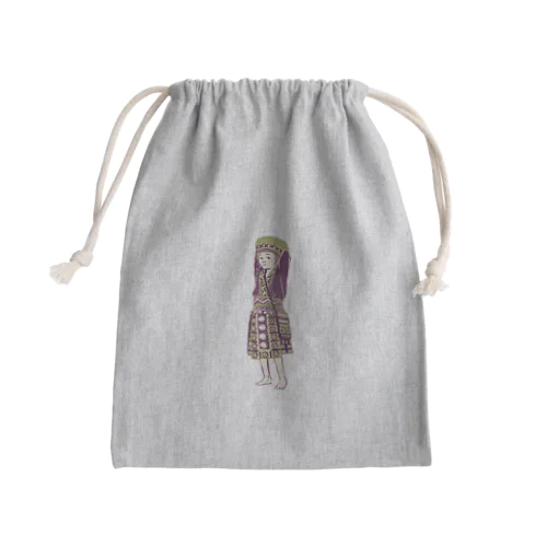 【タイの人々】モン族の女の子 Mini Drawstring Bag