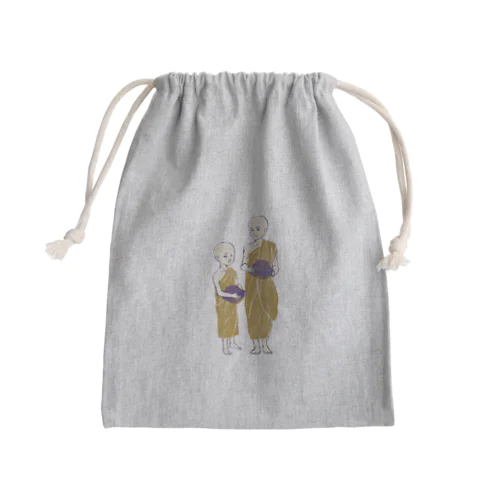 【ミャンマーの人々】少年モンク Mini Drawstring Bag