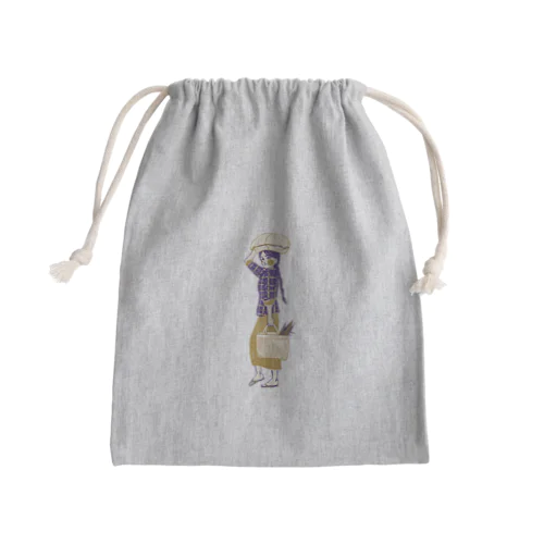 【ミャンマーの人々】マーケットの女性 Mini Drawstring Bag