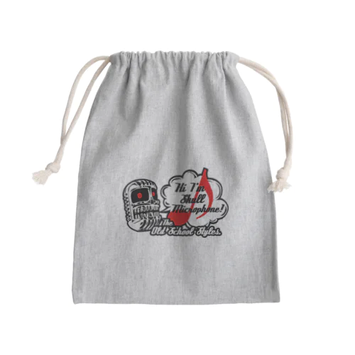 Skull Microphone Mini Drawstring Bag