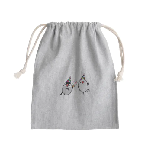 パーリー文鳥 Mini Drawstring Bag