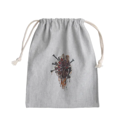 ハートは釘付け Mini Drawstring Bag