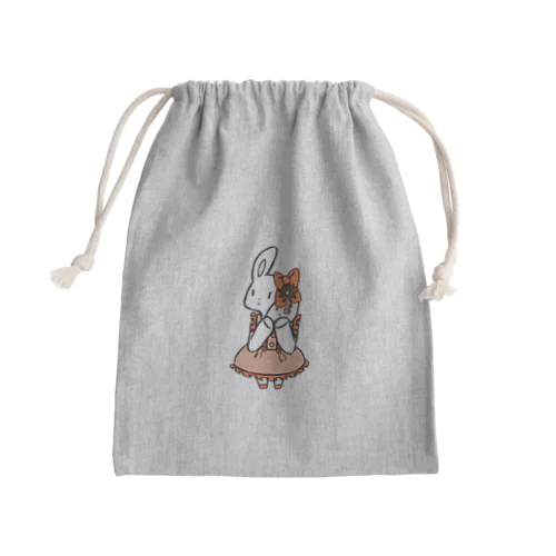 おめかしウサちゃん Mini Drawstring Bag