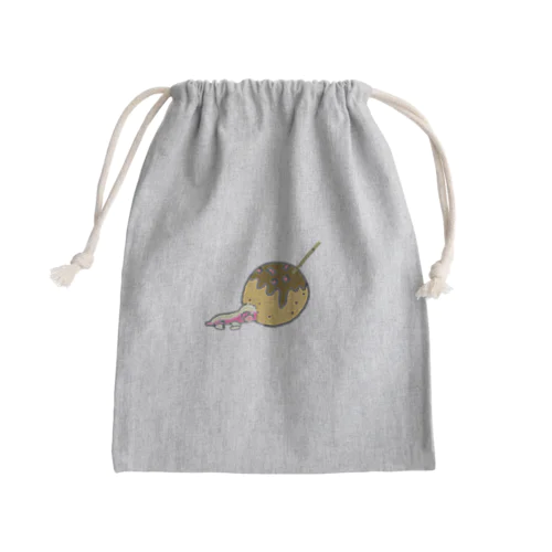 はみでたこやき Mini Drawstring Bag