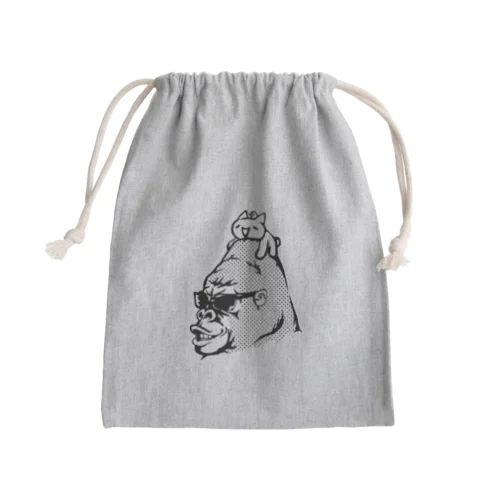 モナーのせゴリラ モナコイン 単色BK (SZ) GemBox Mini Drawstring Bag