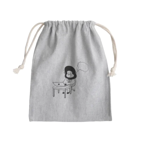 ゴリラサラリーマン Mini Drawstring Bag