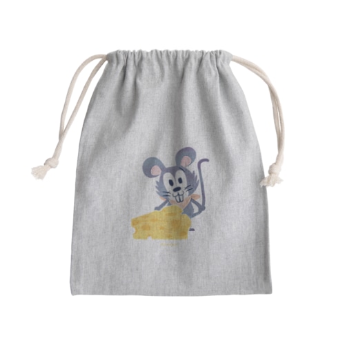 チーズはここに！　　 Mini Drawstring Bag
