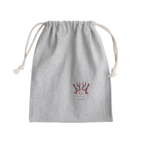 隈取り-狐忠信- Mini Drawstring Bag