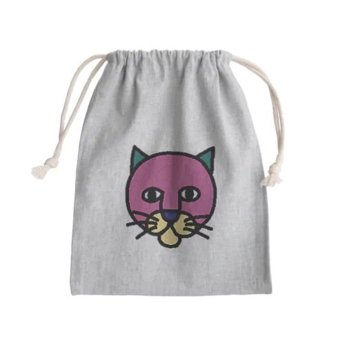 デカキモネコ Mini Drawstring Bag