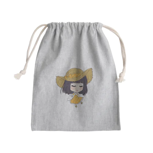 ひまわり娘巾着 Mini Drawstring Bag