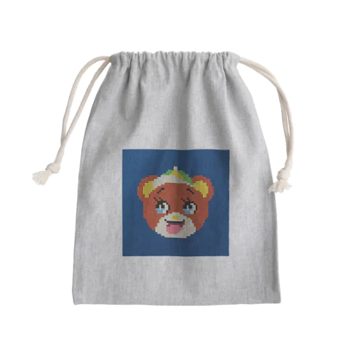 カクカクくま太🐻 Mini Drawstring Bag