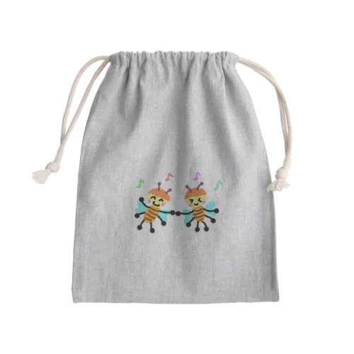 🎶仲良しミツバチ🎶 Mini Drawstring Bag