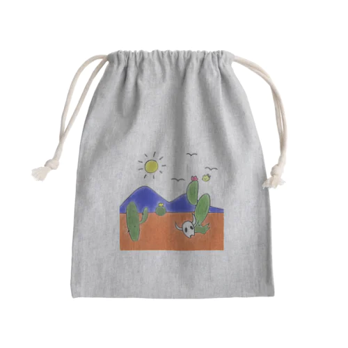 クマバチとメキシカンタイル Mini Drawstring Bag