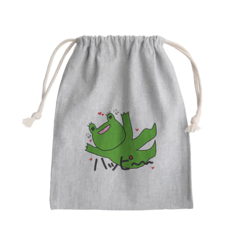 ハッピー Mini Drawstring Bag