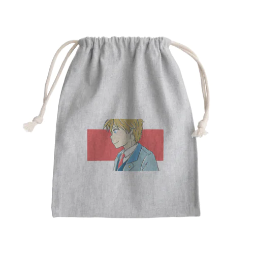 横顔（少年） Mini Drawstring Bag