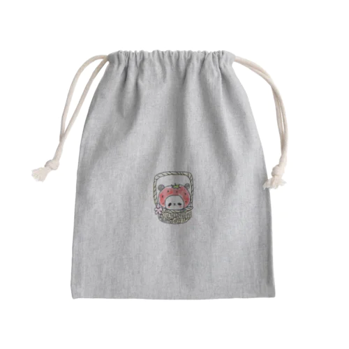 いちごパンダ Mini Drawstring Bag