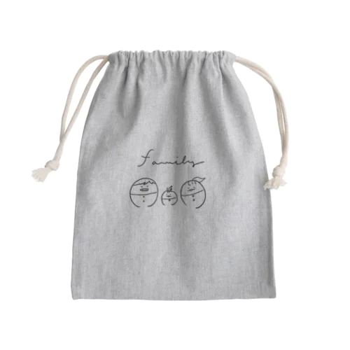 家族 Mini Drawstring Bag