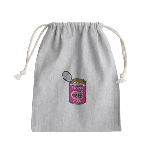 桃缶オリジナル Mini Drawstring Bag