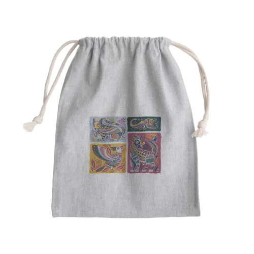 メキシコのアレブリヘス（ナチュラル） Mini Drawstring Bag