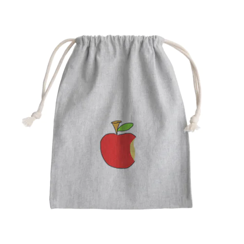 かじられりんご Mini Drawstring Bag