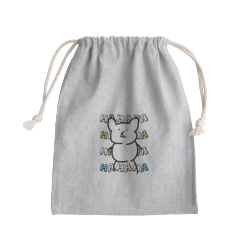 めっちゃわらういきもの Mini Drawstring Bag