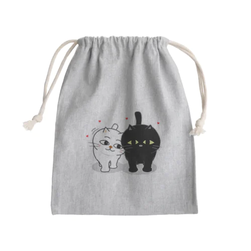 くろねこ一家（すりすり） Mini Drawstring Bag