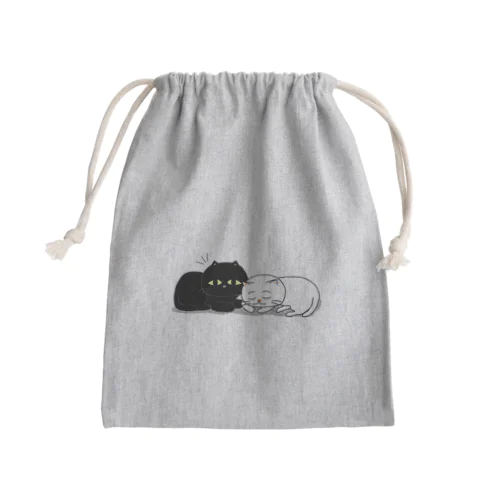 くろねこ一家（何か？） Mini Drawstring Bag