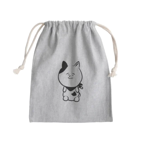 ゆるいねこさ(モノクロ) Mini Drawstring Bag