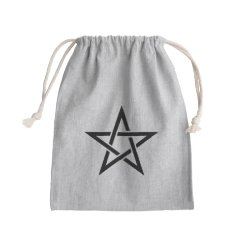 五芒星（黒） Mini Drawstring Bag