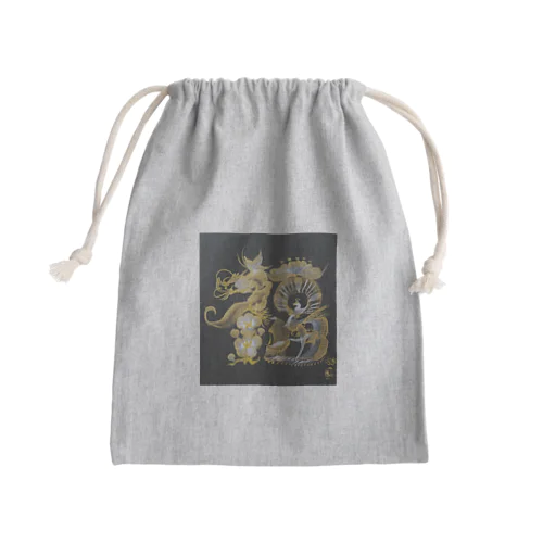 花文字「福」 Mini Drawstring Bag