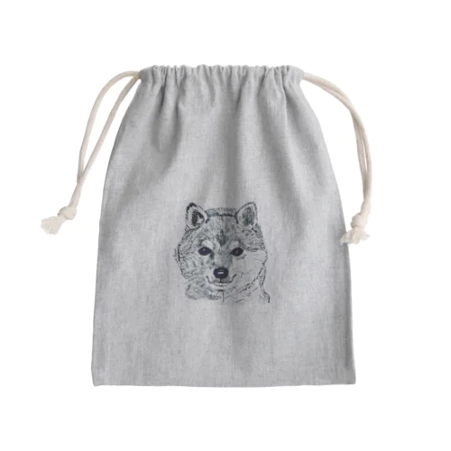 筆ペン柴犬さん Mini Drawstring Bag