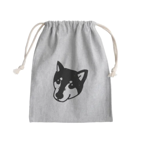 黒柴のたいが Mini Drawstring Bag