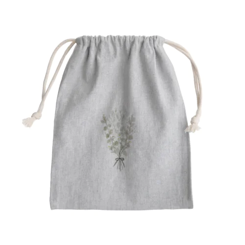 donguri to ie.×くるもりコラボ　ナチュラル花束 Mini Drawstring Bag