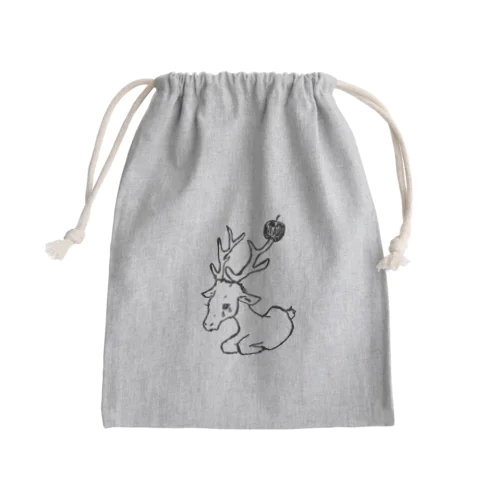 鹿 Mini Drawstring Bag