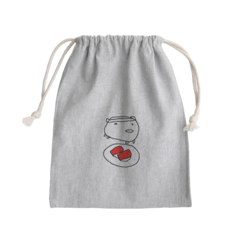 寿司を振る舞うねこです Mini Drawstring Bag