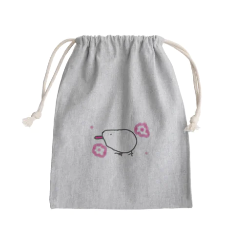 お花としろぶんちょうです Mini Drawstring Bag