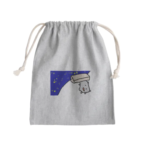 クーラーから宇宙に旅立つねこです Mini Drawstring Bag