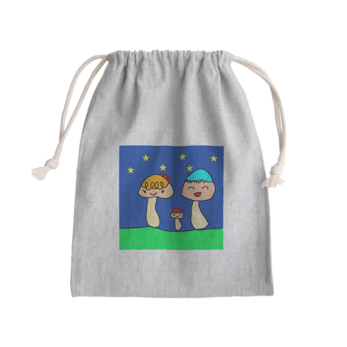 きのこファミリー Mini Drawstring Bag