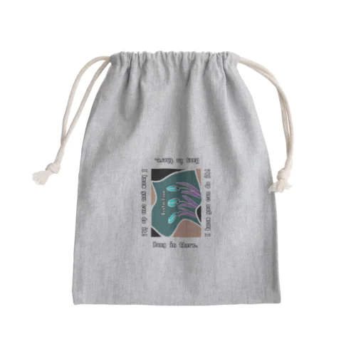 Hang in there.グリーン Mini Drawstring Bag