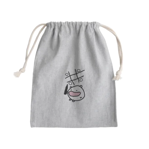 ○×ゲームを挑んでくるねこです Mini Drawstring Bag