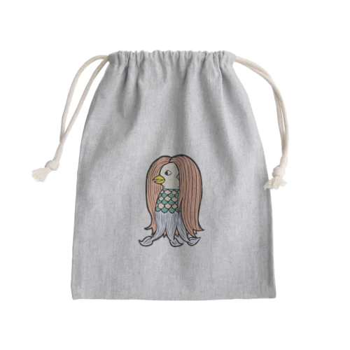 疫病退散 妖怪アマビエの画 Mini Drawstring Bag