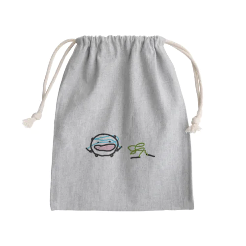 縄跳びが絡まるねこです Mini Drawstring Bag